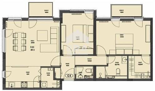 Three-room apartment Plovdiv (neighborhood Кършияка) - floor plans 1