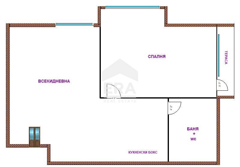 Two-room apartment Burgas - floor plans 1