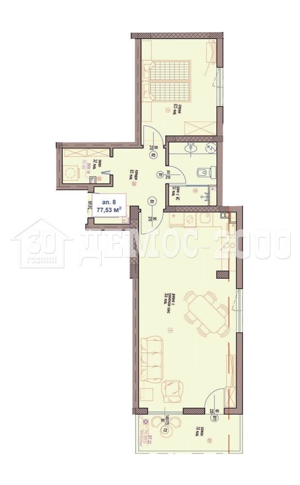 Two-room apartment Varna (neighborhood Бриз) - photo 1