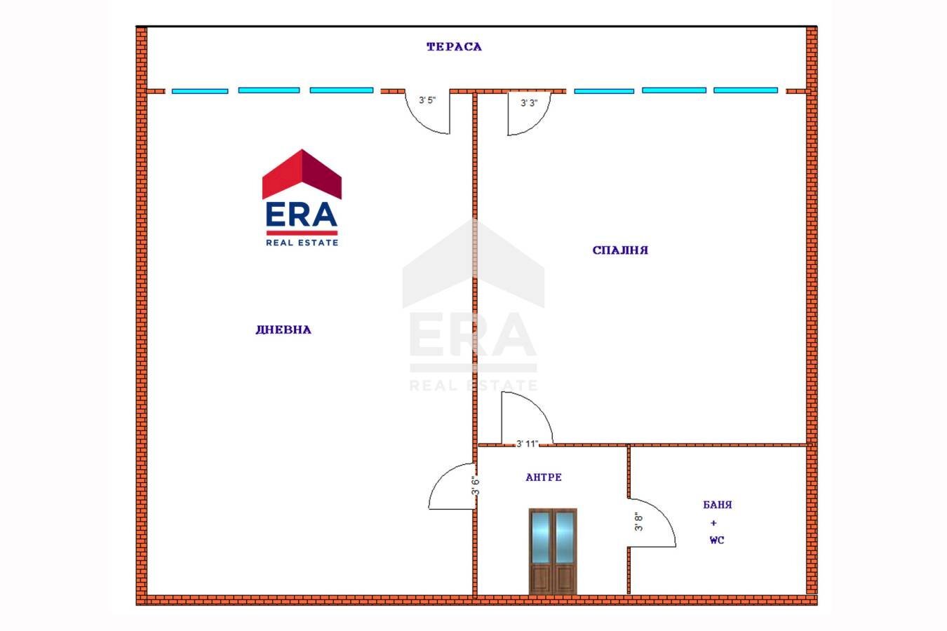 Two-room apartment Стария град, Pomorie - floor plans 1