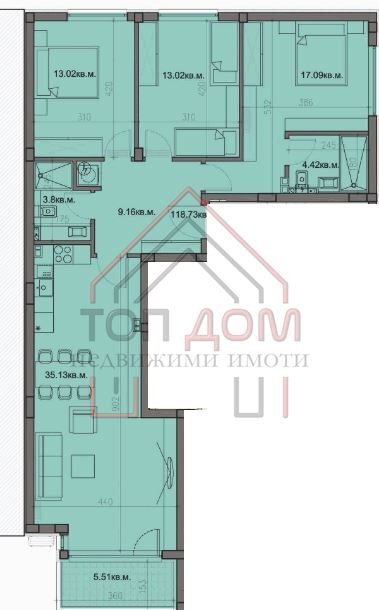 Four-room apartment Varna (neighborhood Бриз) - photo 1