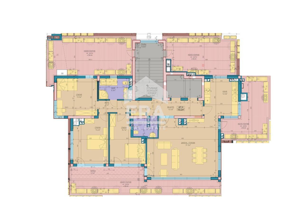 Four-room apartment Sofia (neighborhood Хладилника) - floor plans 1