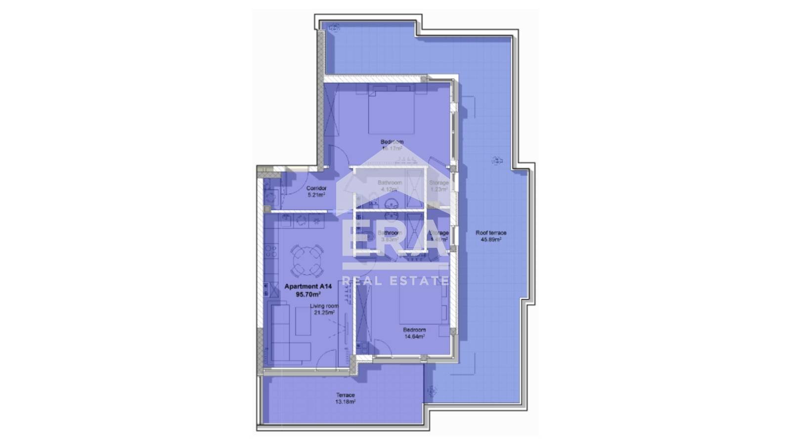 Three-room apartment Sofia (neighborhood Драгалевци) - floor plans 1