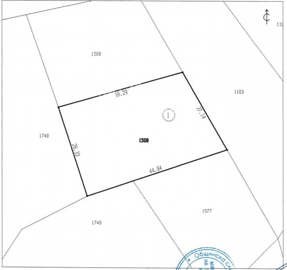 Terreno agricolo Rudartsi village, Pernik - planimetria 1