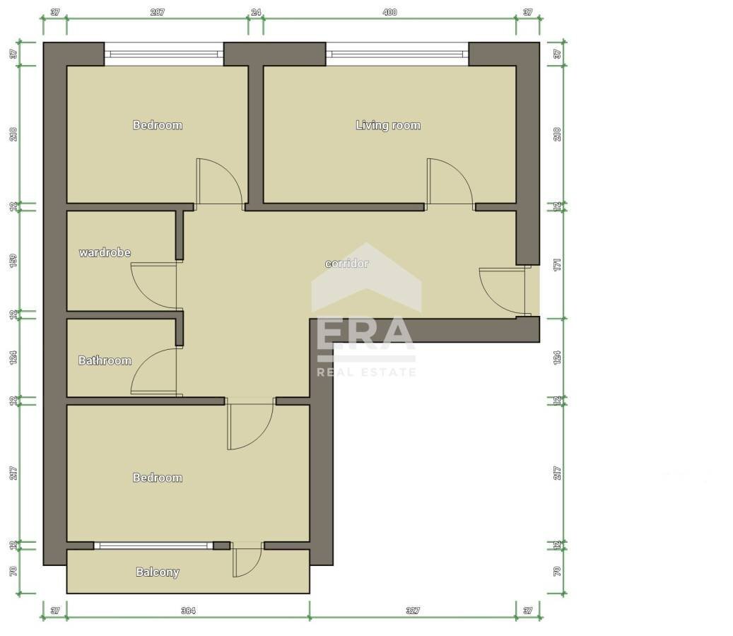 Three-room apartment Varna (neighborhood Погреби) - floor plans 1