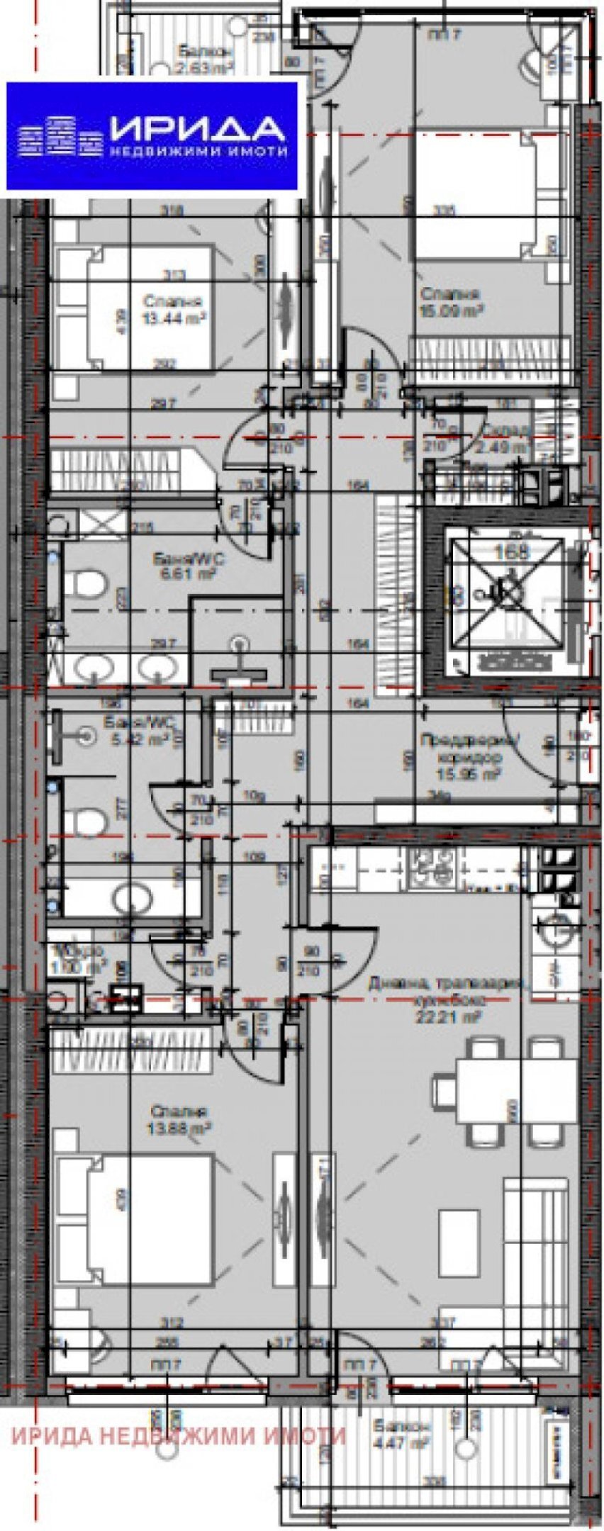 Four-room apartment Sofia (neighborhood Младост 4) - photo 1