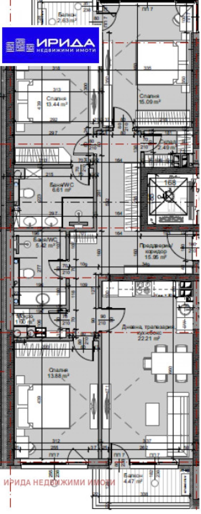 Four-room apartment Sofia (neighborhood Младост 4) - photo 1