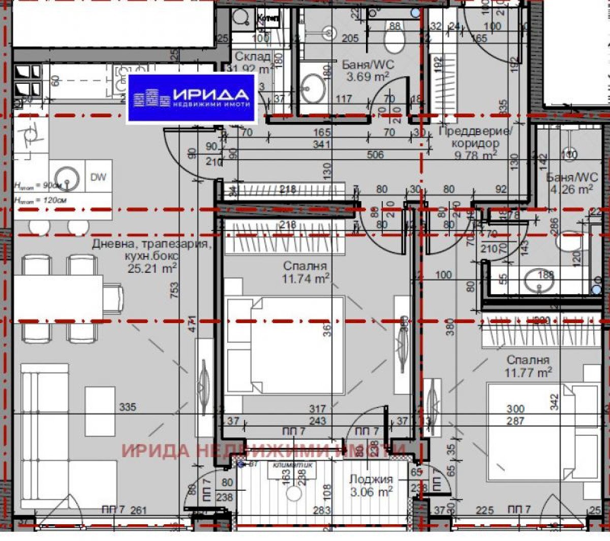 Three-room apartment Sofia (neighborhood Младост 4) - photo 1