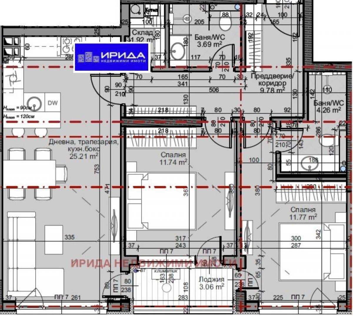 Three-room apartment Sofia (neighborhood Младост 4) - photo 1