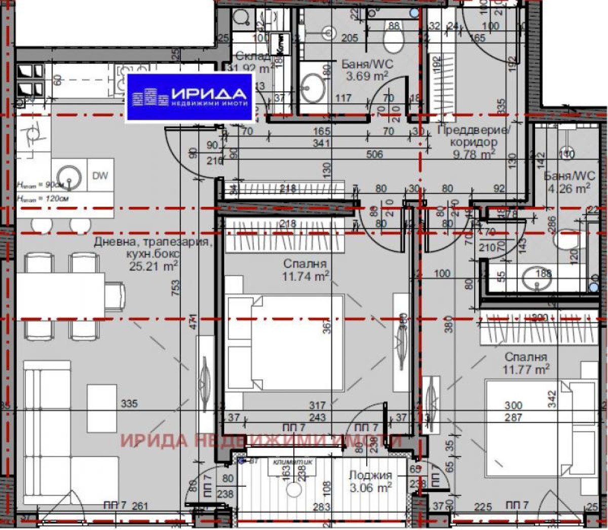 Three-room apartment Sofia (neighborhood Младост 4) - photo 1