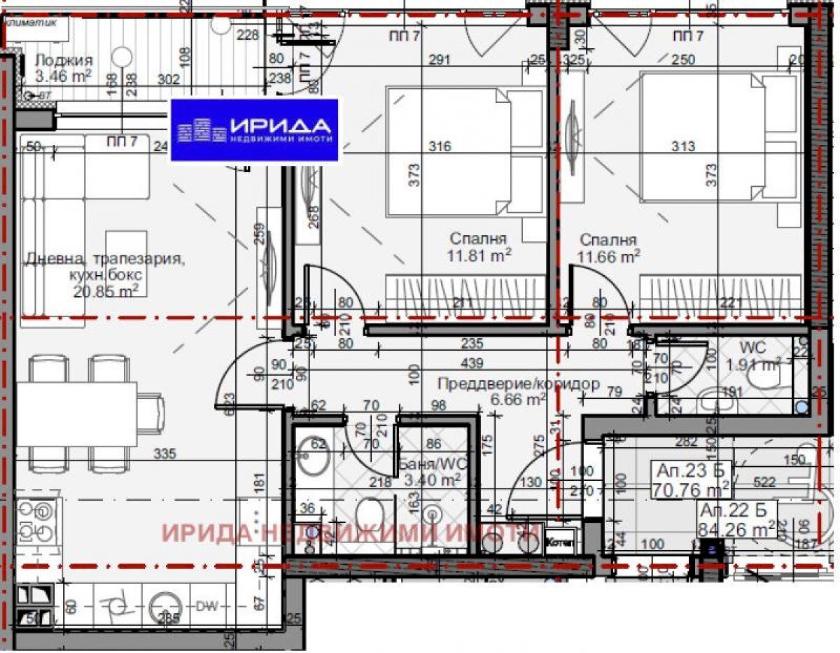 Three-room apartment Sofia (neighborhood Младост 4) - photo 1