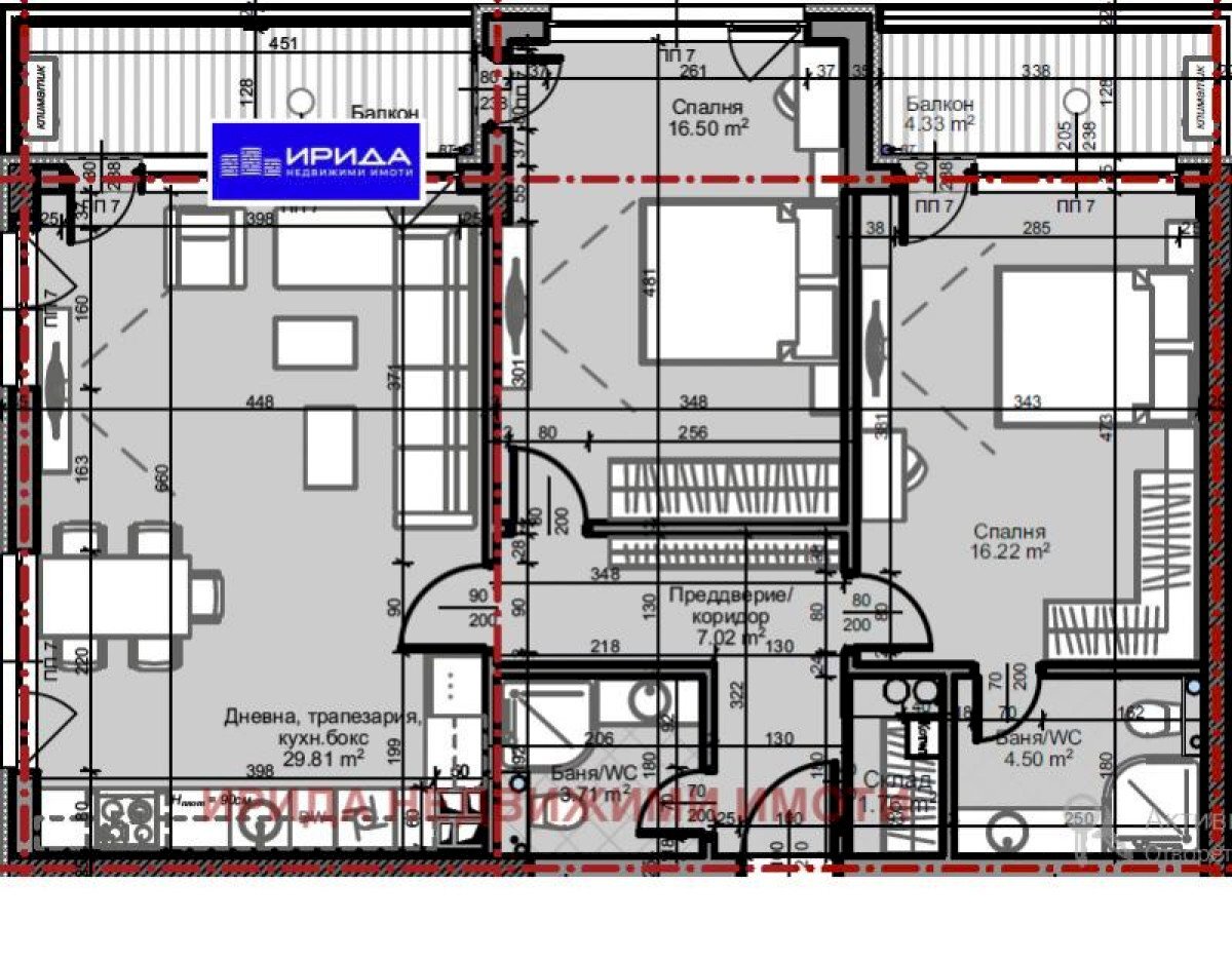 Three-room apartment Sofia (neighborhood Младост 4) - photo 1