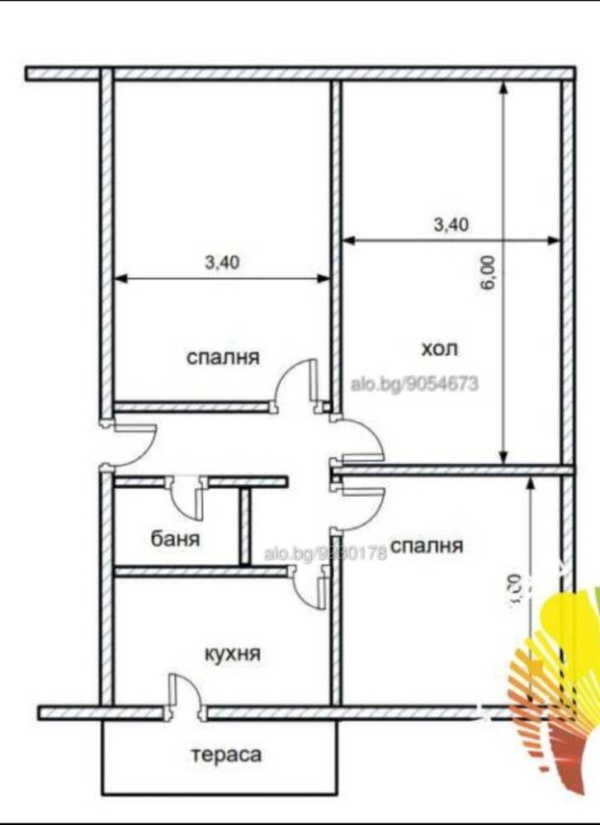 Four-room apartment Burgas (neighborhood Изгрев) - photo 1