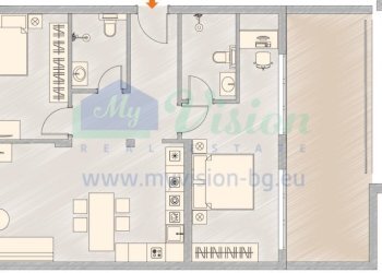 Three-room apartment Sofia (neighborhood Студентски град) - photo 1