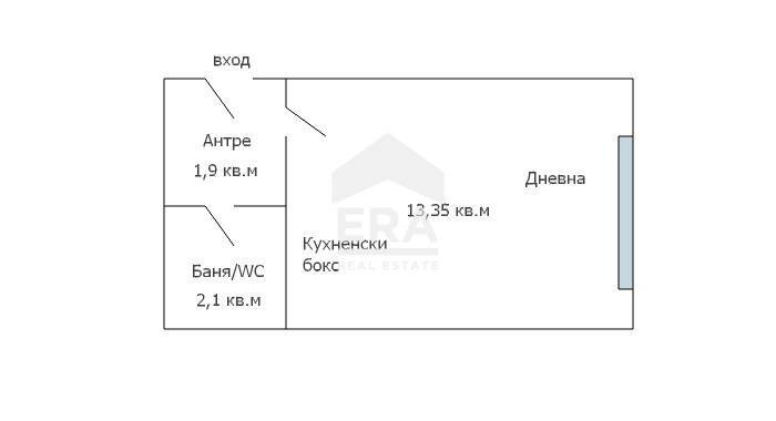 Monolocale Varna (zona Трошево) - planimetria 1