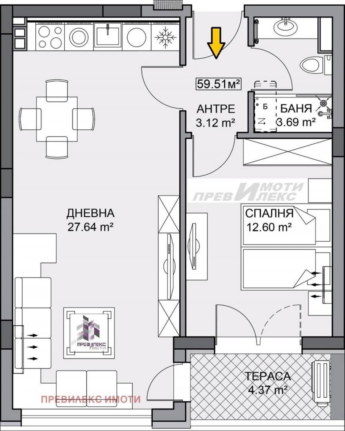 Bilocale Plovdiv (zona Кършияка) - foto 1