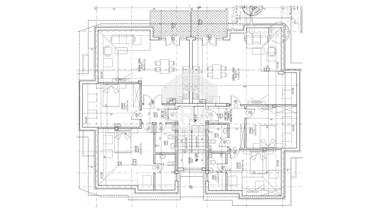 Appartamento Sofia (zona Горна баня) - planimetria 1