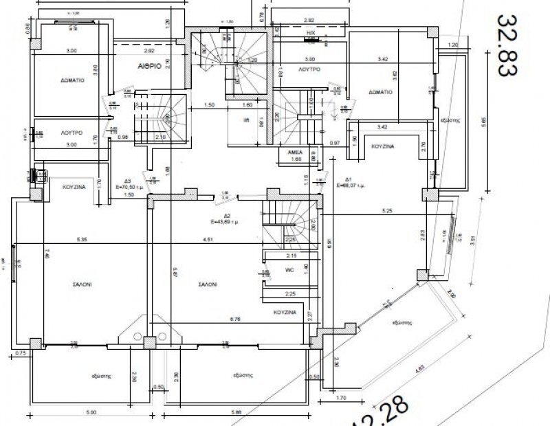 Four-room apartment Greece - floor plans 1