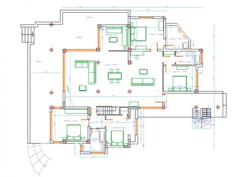 Villa Greece - floor plans 1