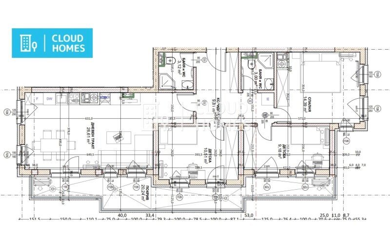 Four-room apartment Sofia (neighborhood Кръстова вада) - photo 1