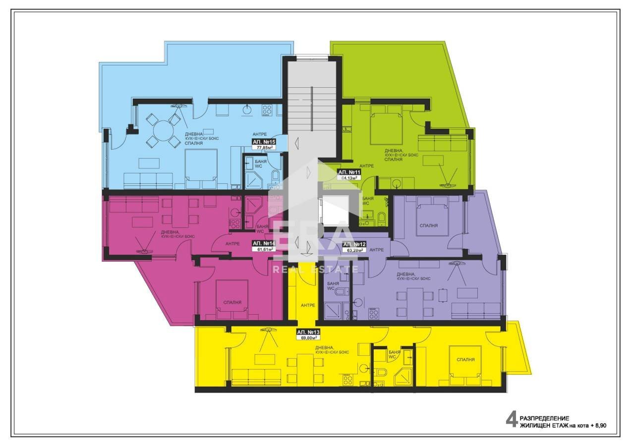 Two-room apartment Стария град, Pomorie - floor plans 1