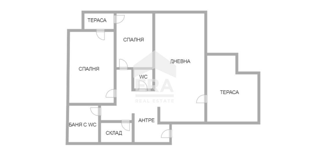 Three-room apartment Plovdiv (neighborhood Младежки Хълм) - floor plans 1
