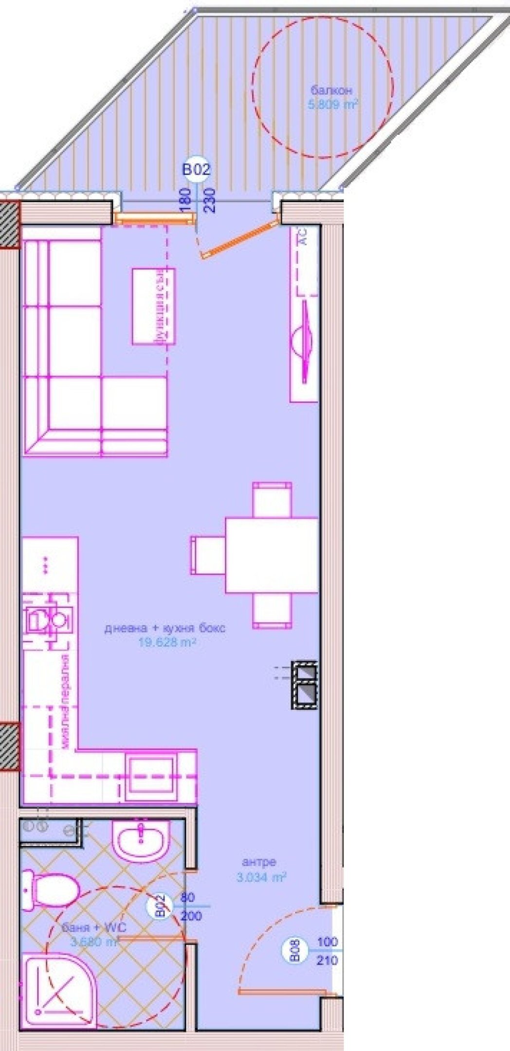 One-room apartment Burgas (neighborhood Сарафово) - photo 1