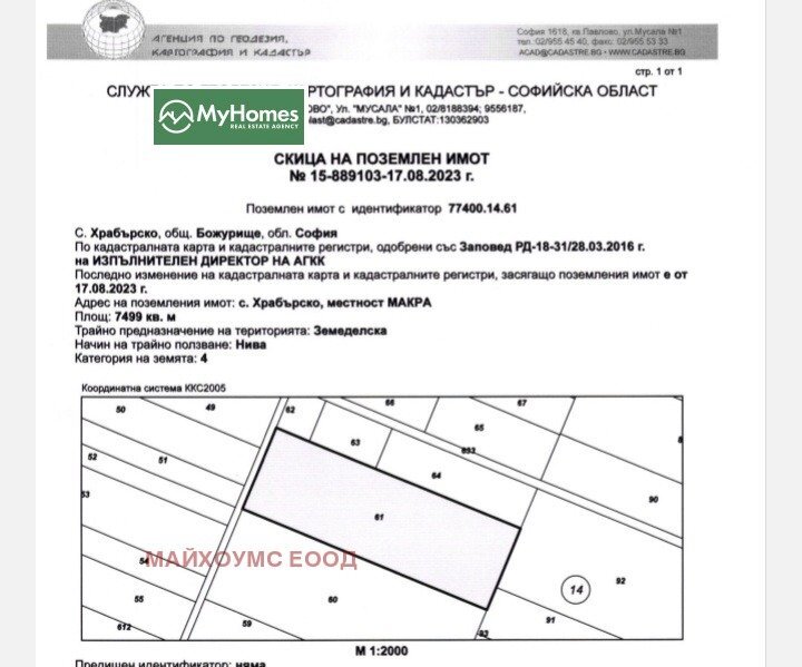 Земя за строеж Божурище - фото 1