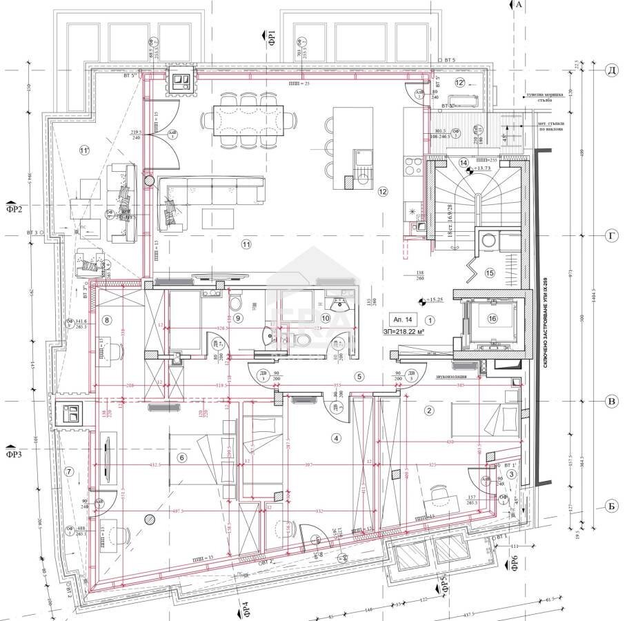 Four-room apartment Sofia (neighborhood Кръстова вада) - floor plans 1