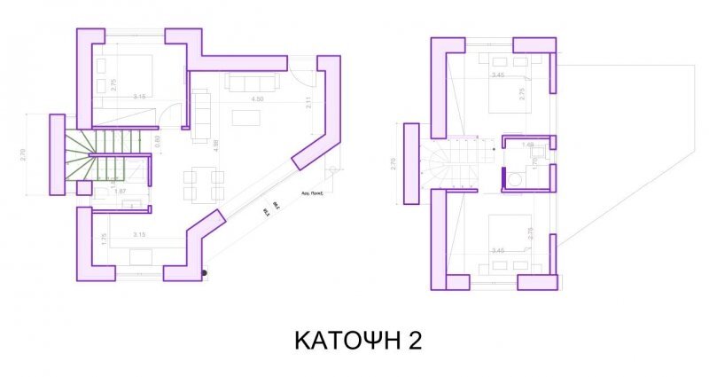 Four-room apartment Greece - floor plans 1