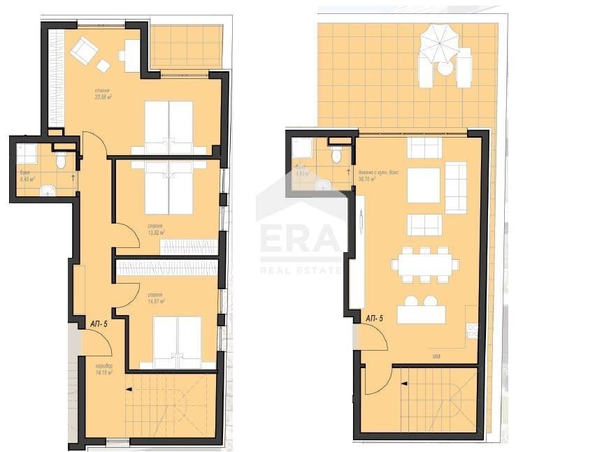 Four-room apartment в.з. Киноцентъра III част, Sofia - floor plans 1