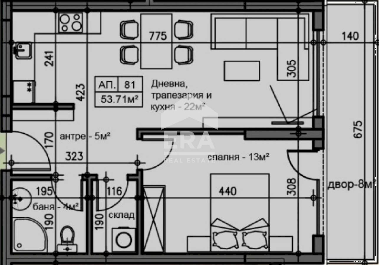 Two-room apartment Sofia (neighborhood Люлин 9) - photo 1