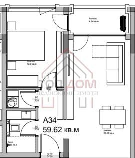 Two-room apartment Varna (neighborhood Аспарухово) - photo 1