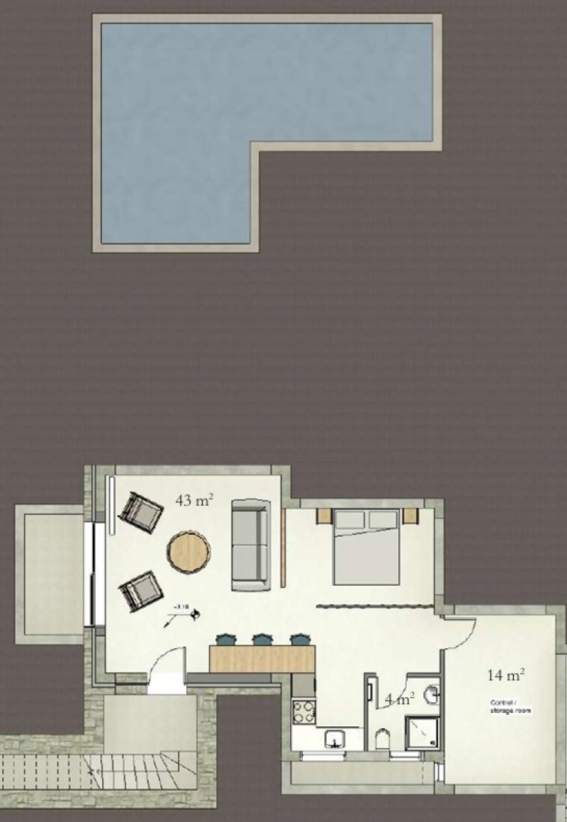 Villa Greece - floor plans 1