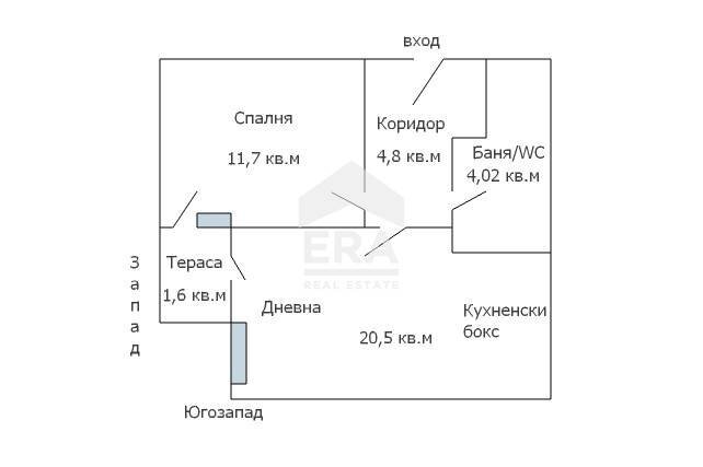 Two-room apartment Varna (neighborhood Чаталджа) - floor plans 1