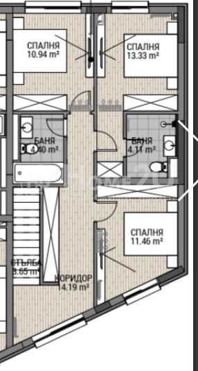 Four-room apartment Sofia (neighborhood Овча купел) - photo 1