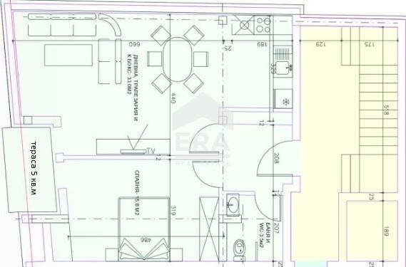 Bilocale Plovdiv (zona Център) - planimetria 1