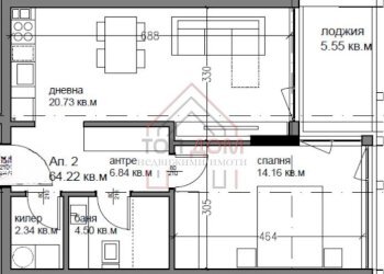 Two-room apartment Varna (neighborhood Окръжна болница) - photo 1