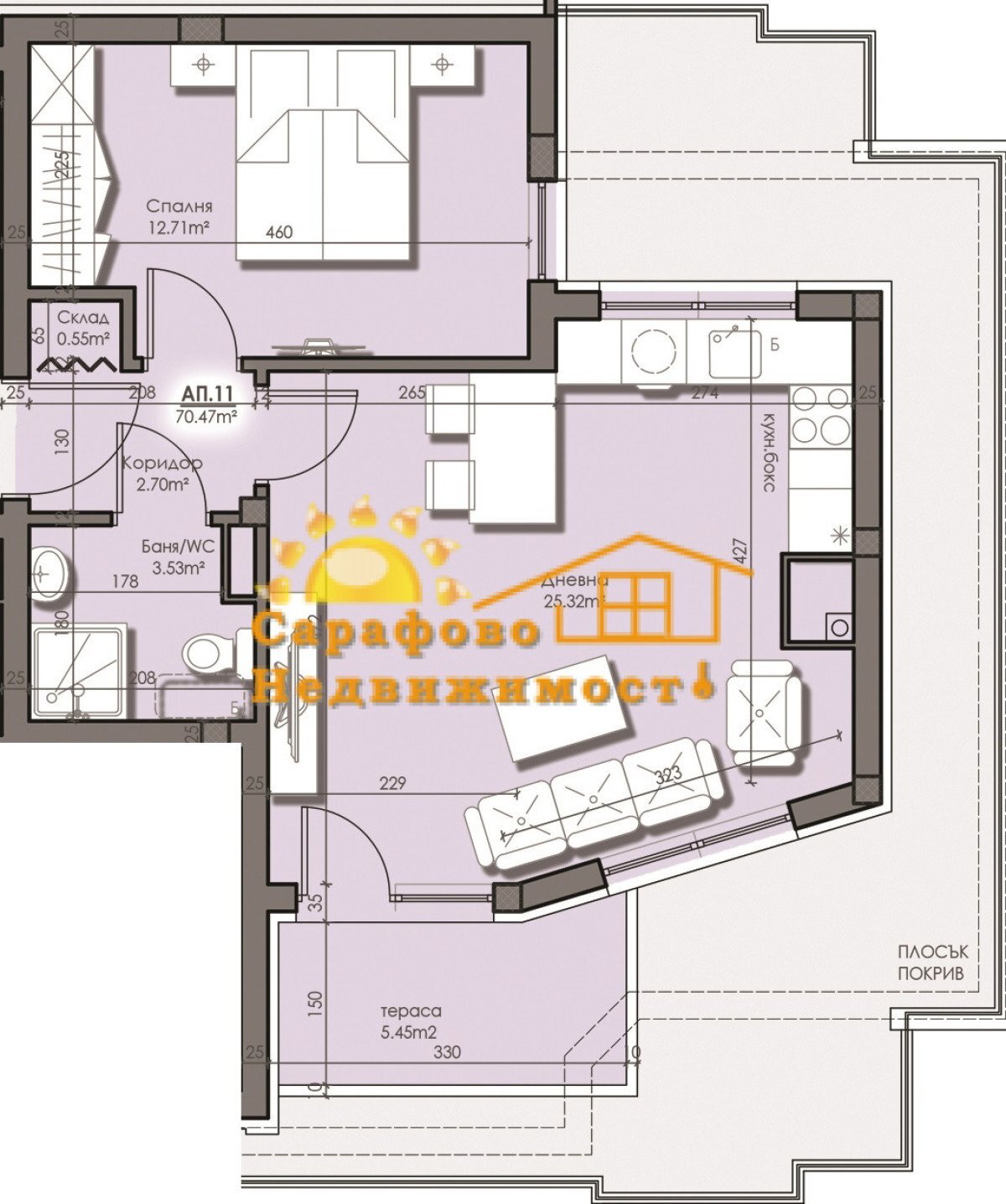 One-room apartment Burgas (neighborhood Сарафово) - photo 1