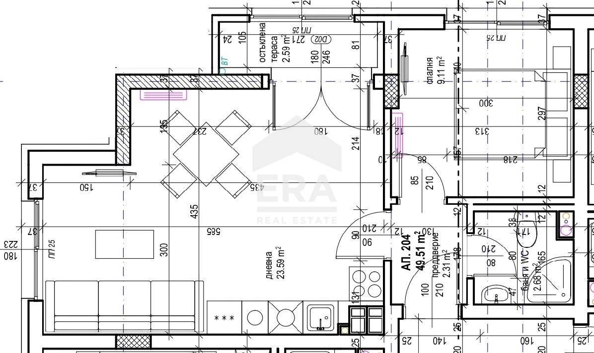 Two-room apartment Sofia (neighborhood Люлин 8) - floor plans 1