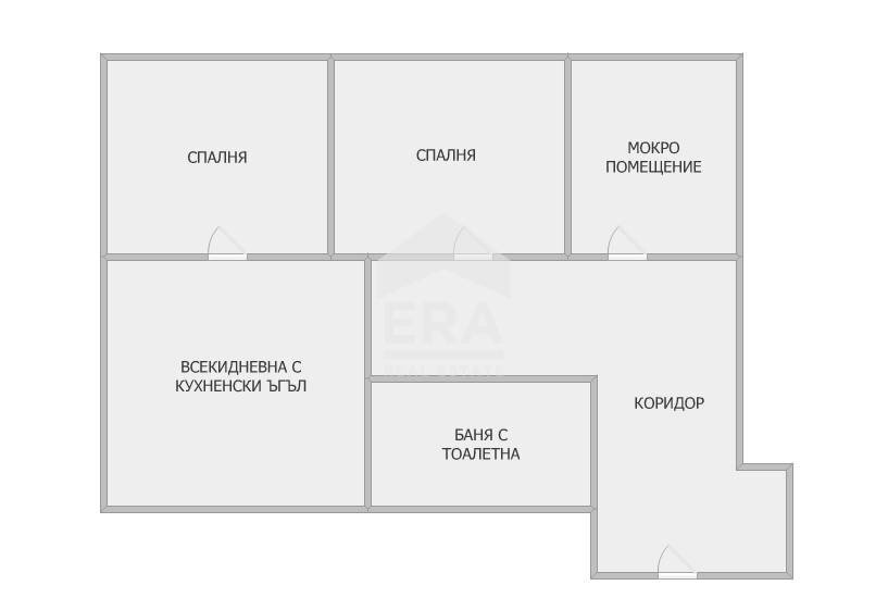 Trilocale Burgas (zona Славейков) - planimetria 1