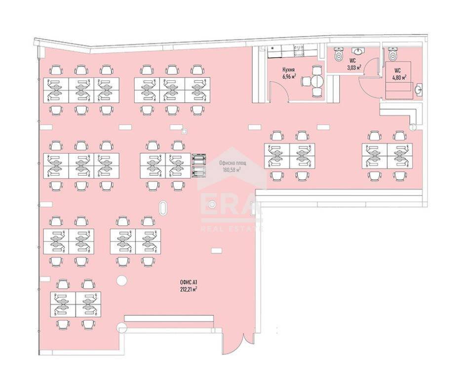 Office Sofia (neighborhood Лозенец) - floor plans 1