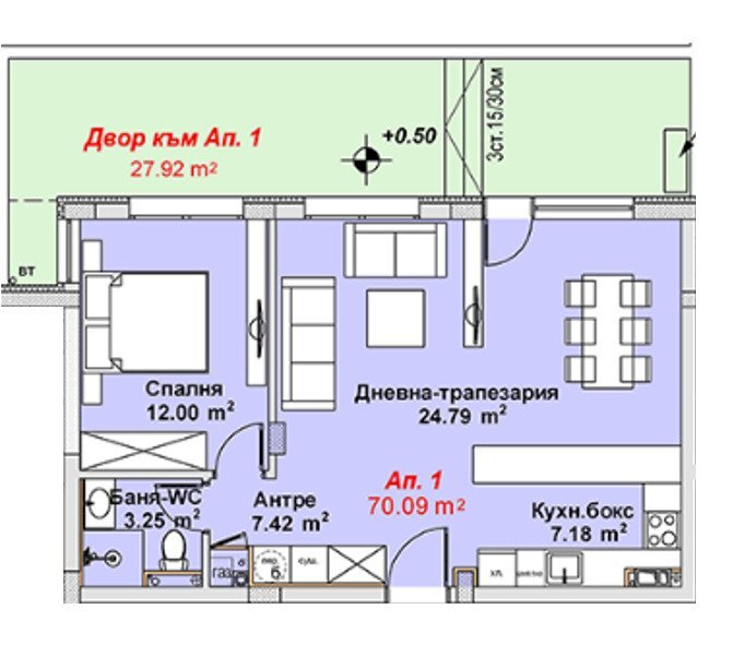 Apartment Sofia (neighborhood м-т Гърдова глава) - photo 1