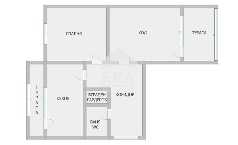 Two-room apartment Shumen (neighborhood Тракия) - floor plans 1