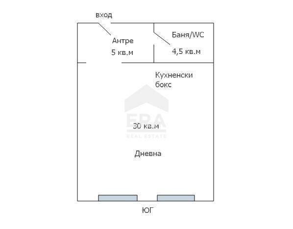 Monolocale Varna (zona Бриз) - planimetria 1