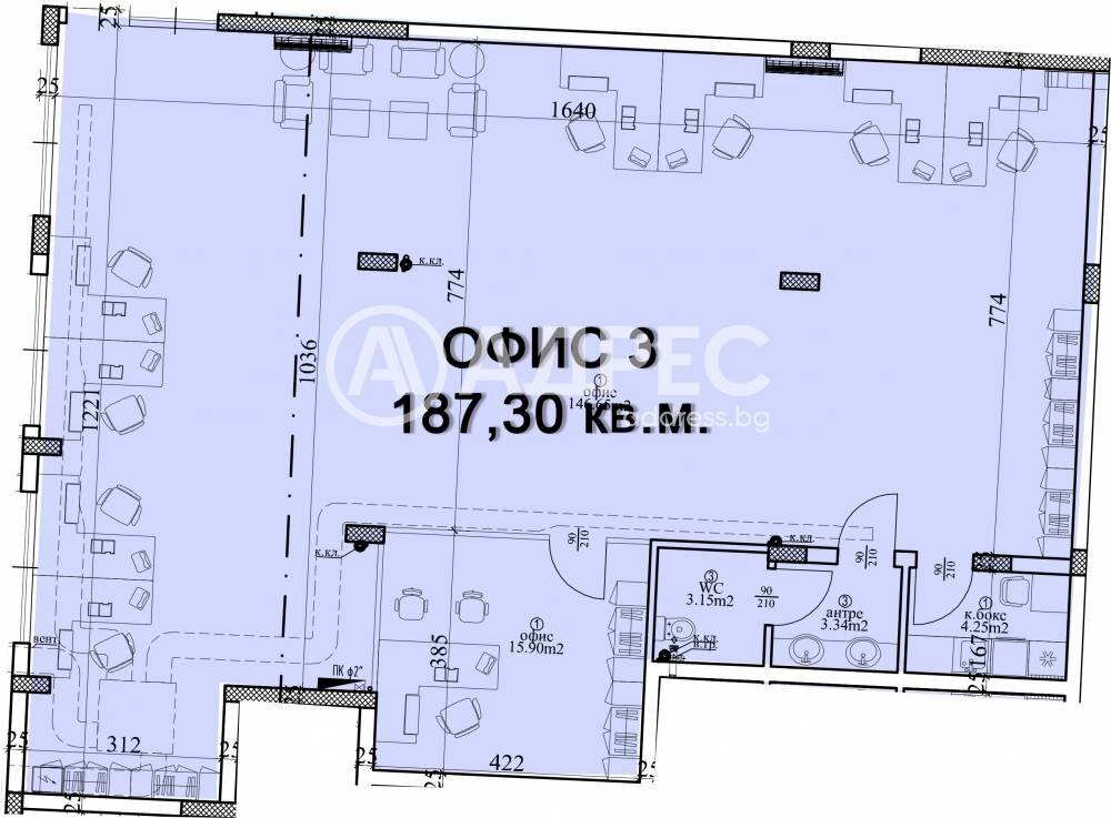 Office Varna city, Varna - floor plans 1