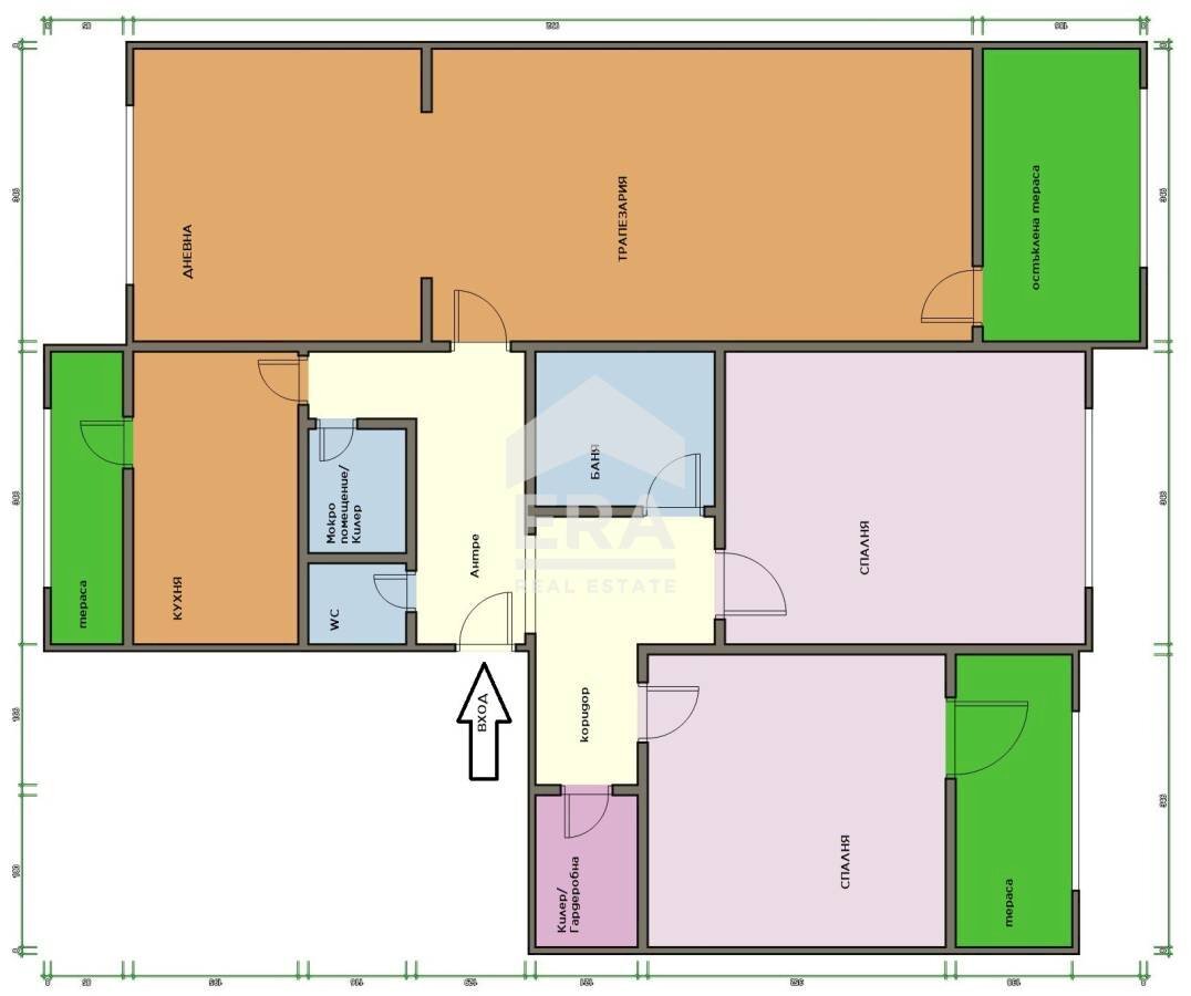 Four-room apartment Burgas (neighborhood Славейков) - floor plans 1