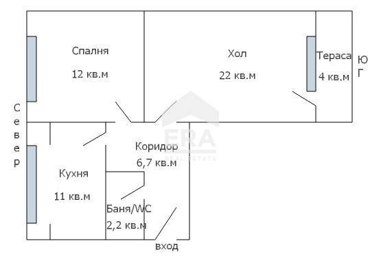 Bilocale Varna (zona Левски 2) - planimetria 1