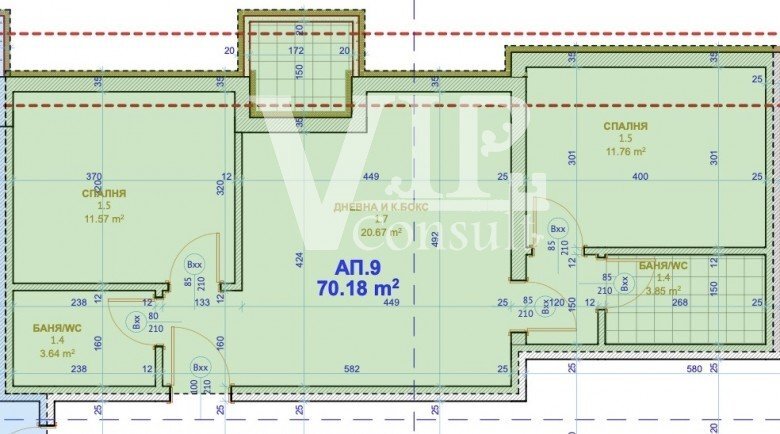 Two-room apartment Varna (neighborhood Кайсиева градина) - photo 1