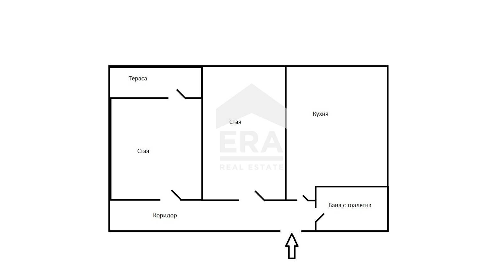 Three-room apartment Pernik (neighborhood Църква) - floor plans 1